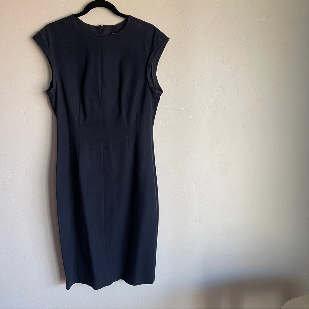 Banana Republic Navy Fitted Shell Dress
